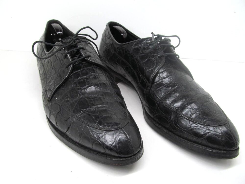 Florsheim Imperial Black Genuine Alligator Derbys US 10 B